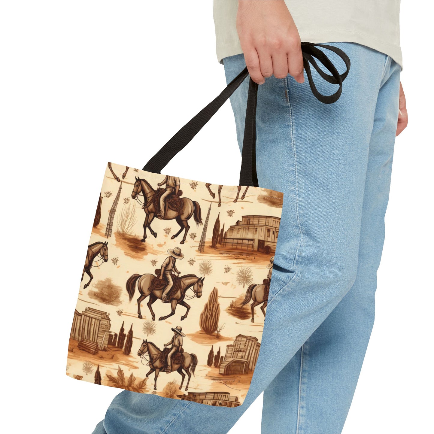 Vintage Cowboy Tote Bag (AOP)