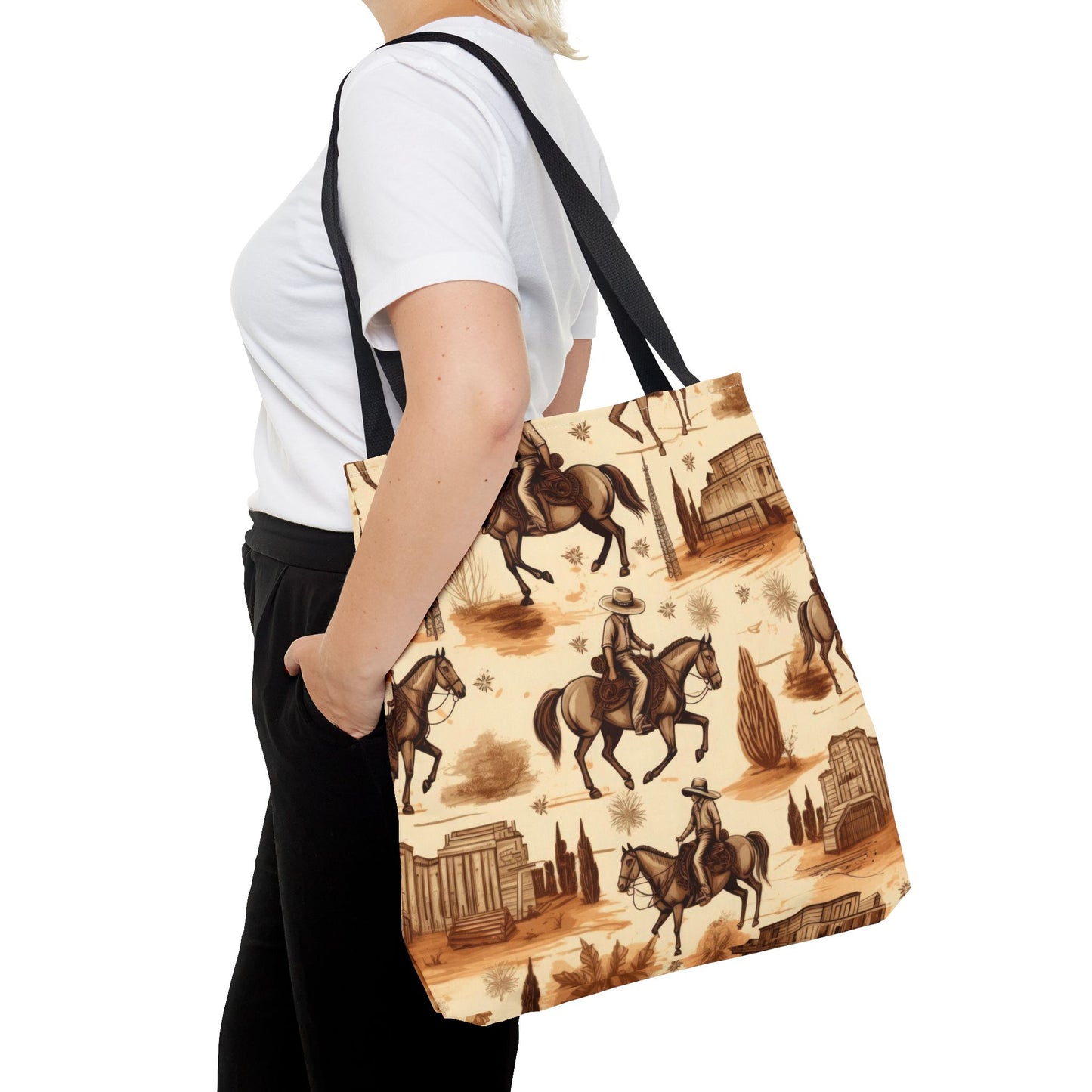Vintage Cowboy Tote Bag (AOP)