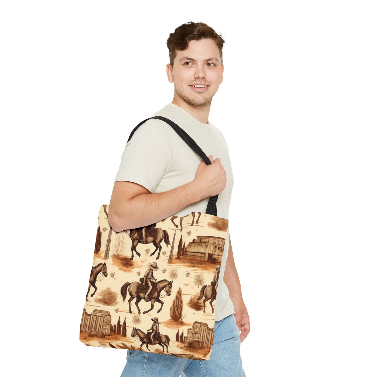 Vintage Cowboy Tote Bag (AOP)