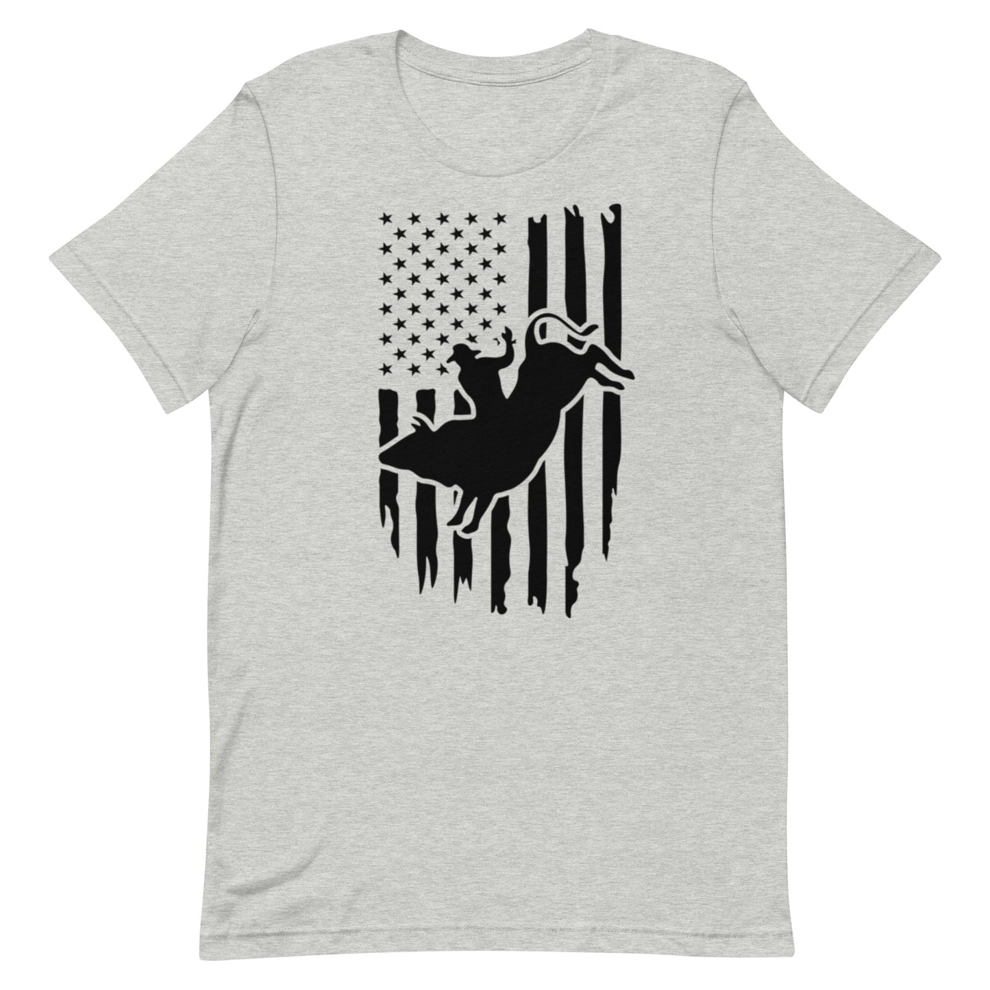 Introducing our "American Bull Rider" T-shirt, a tribute to the fearless athletes who embody the spirit of the rodeo.