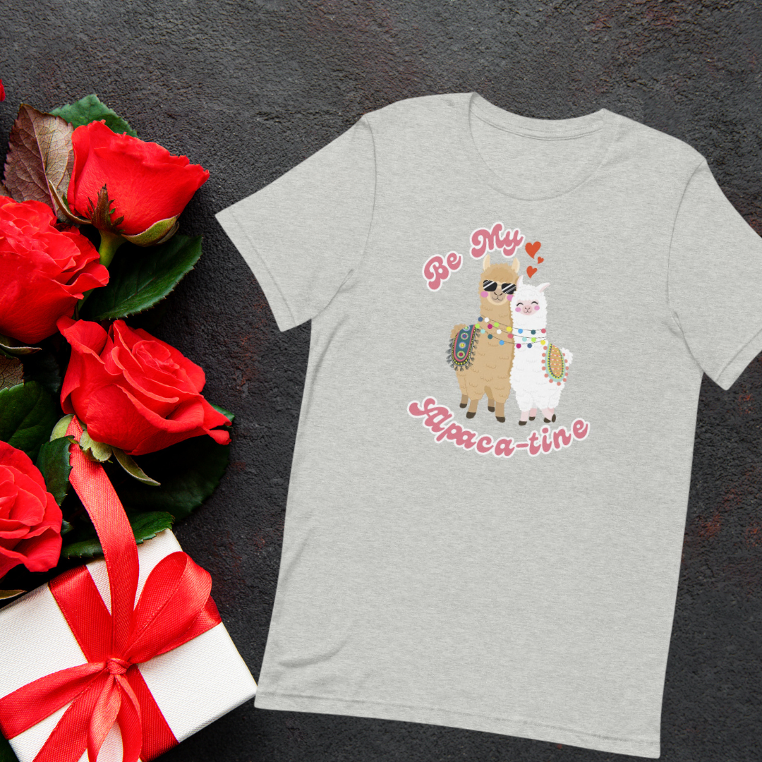 flat lay of valentine tee
