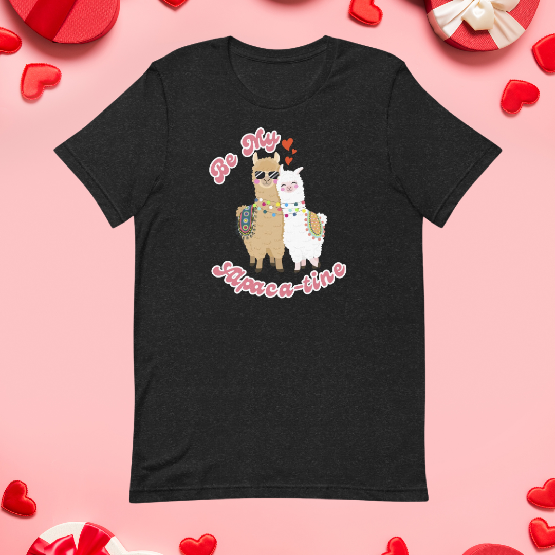 flat lay of alpaca-tine tee