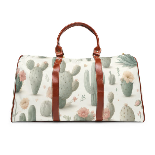Elevate your travel style with the Pastel Cactus Travel Bag from Texas Diamond D Farms.