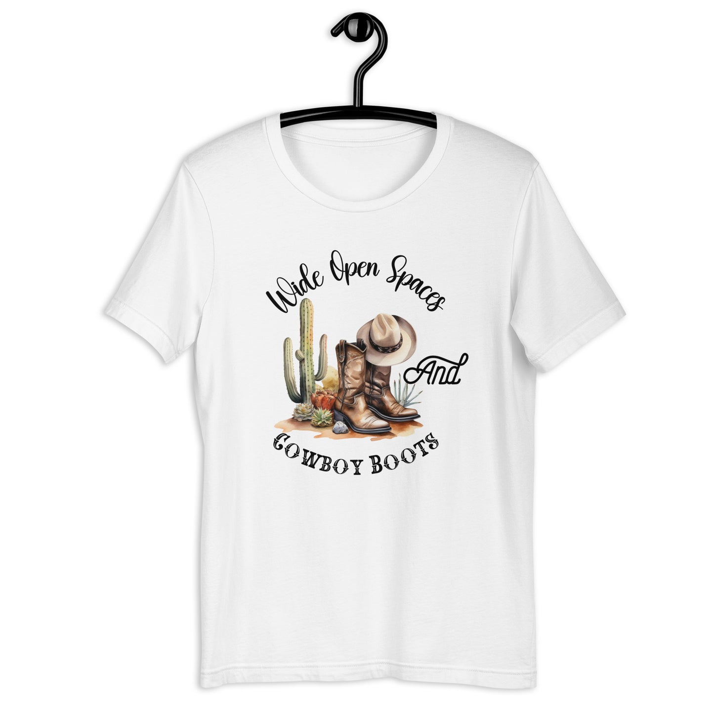 Wide Open Spaces and Cowboy Boots T-shirt