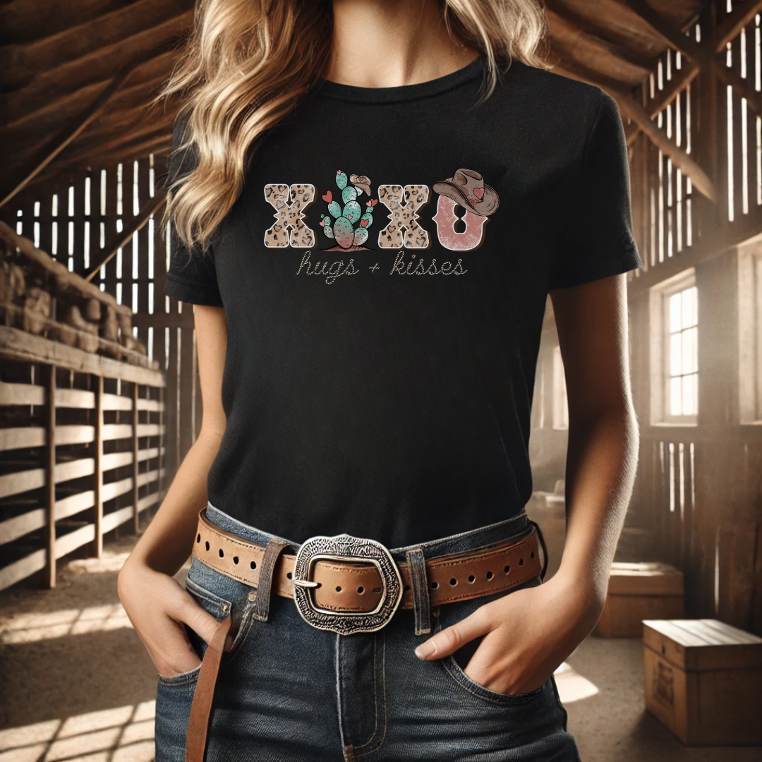 XOXO western style tshirt