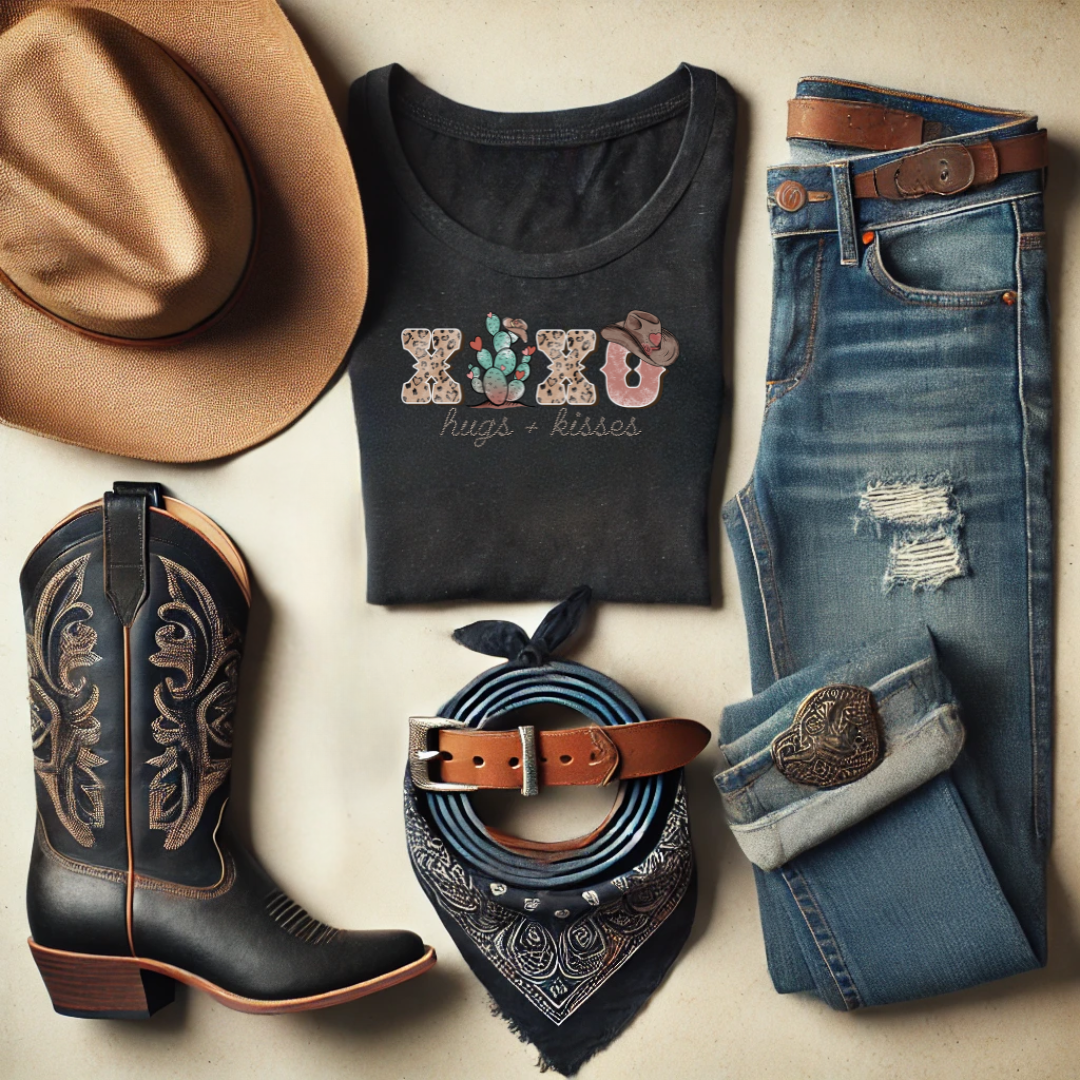 XOXO western style tshirt