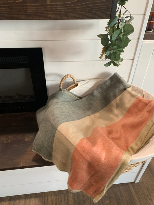 Sunset Glow Alpaca Blanket