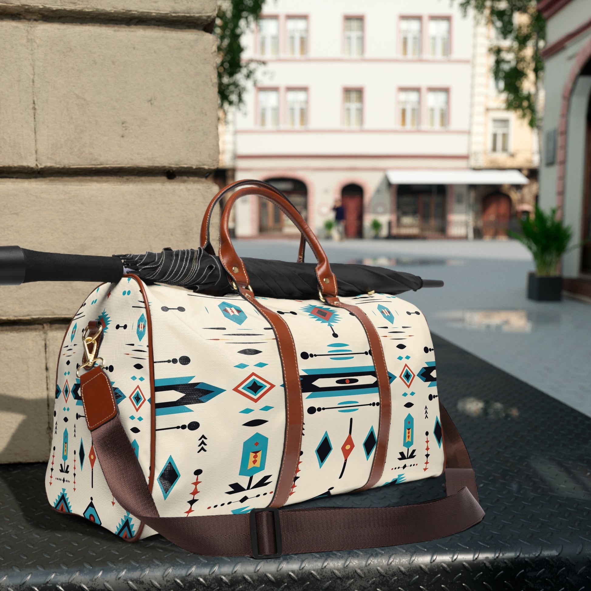Elevate your travel experience and embrace the spirit of exploration with our Native Design Travel Bag. 