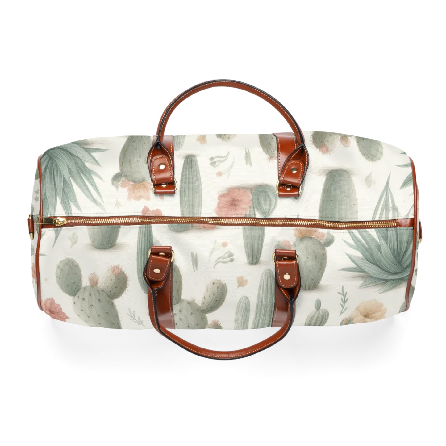 Elevate your travel style with the Pastel Cactus Travel Bag from Texas Diamond D Farms. 