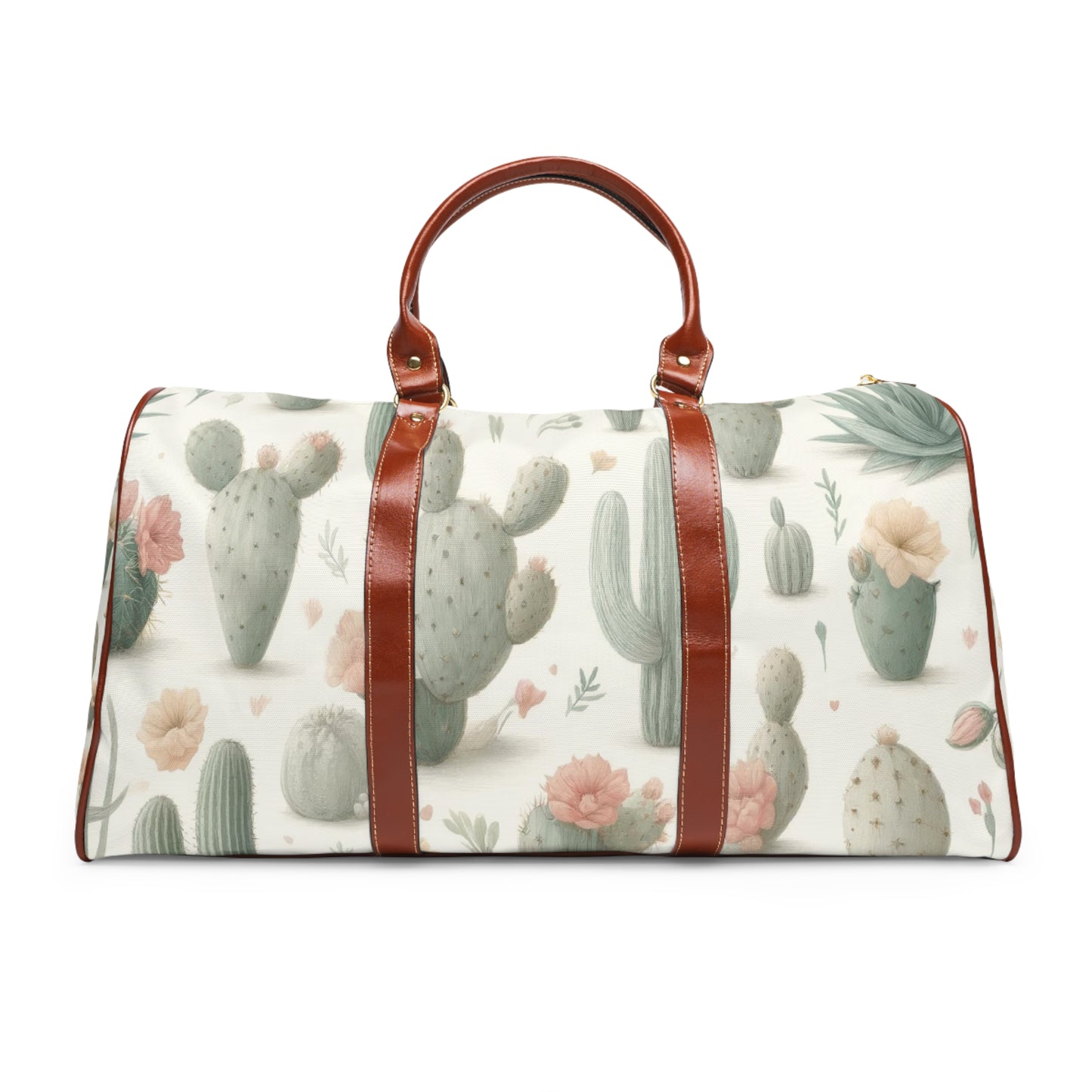 Elevate your travel style with the Pastel Cactus Travel Bag from Texas Diamond D Farms. 