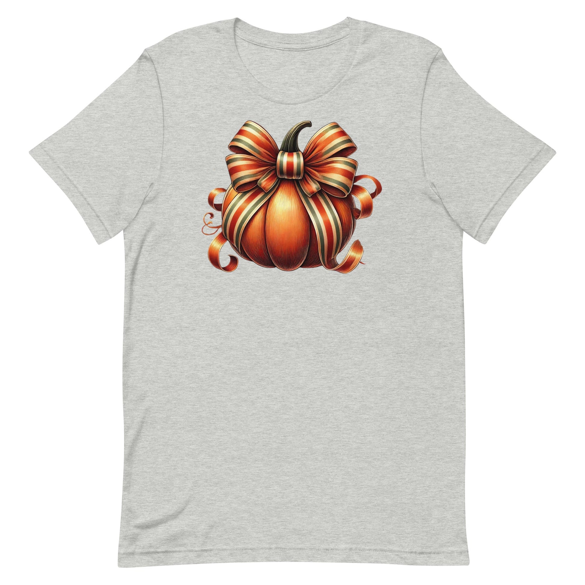 Embrace the cozy vibes of autumn with our Pumpkin Coquette t-shirt! 